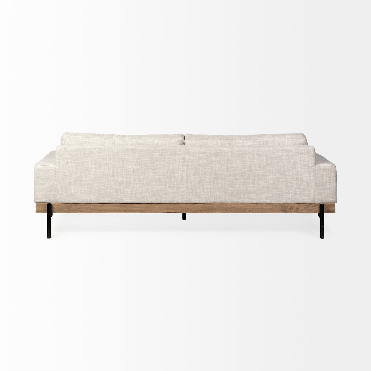 Colburne II 95" Beige Upholstered Three Seater Sofa | BeBoldFurniture