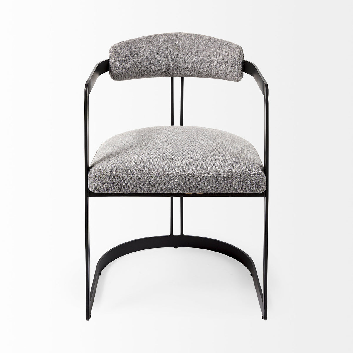 Hollyfield 20.5 x 21.3 x 29.5 Gray Fabric Seat W/ Gray Iron Frame Dining Chair | BeBoldFurniture