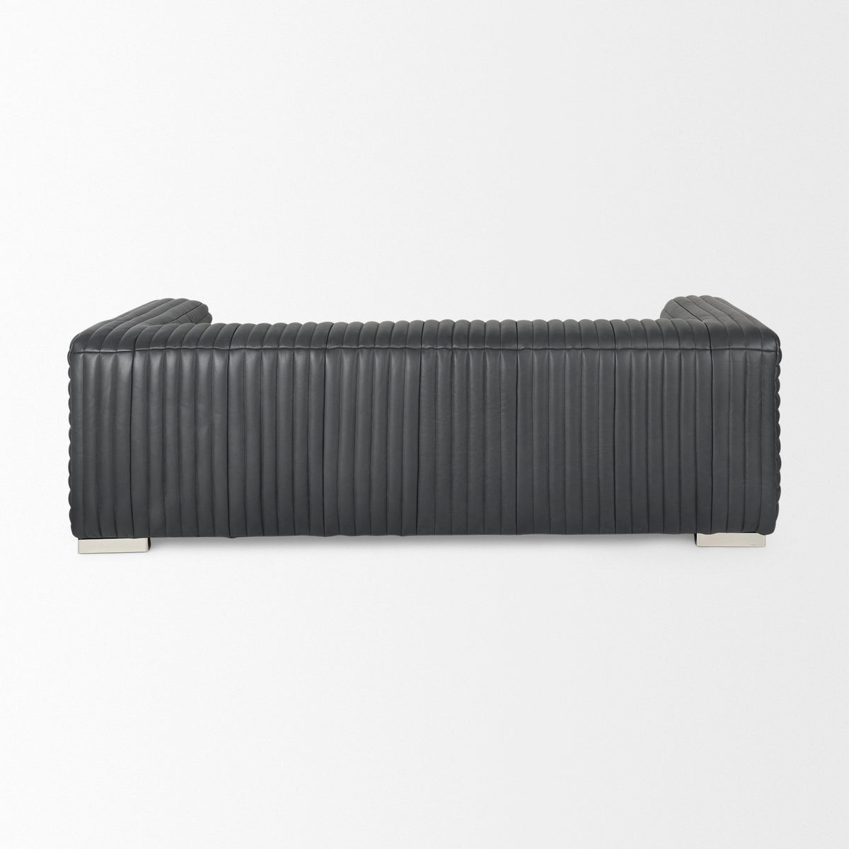 Ricciardo Black Leather Wrapped Three Seater Sofa | BeBoldFurniture