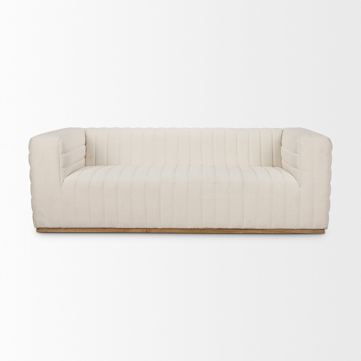 Ricciardo Cream Boucle 3-Seater Sofa | BeBoldFurniture
