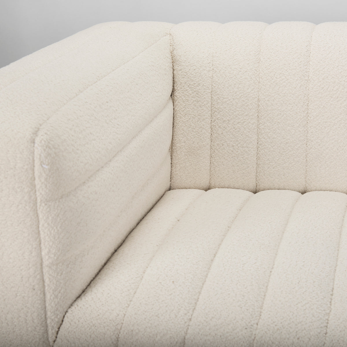 Ricciardo Cream Boucle 3-Seater Sofa | BeBoldFurniture
