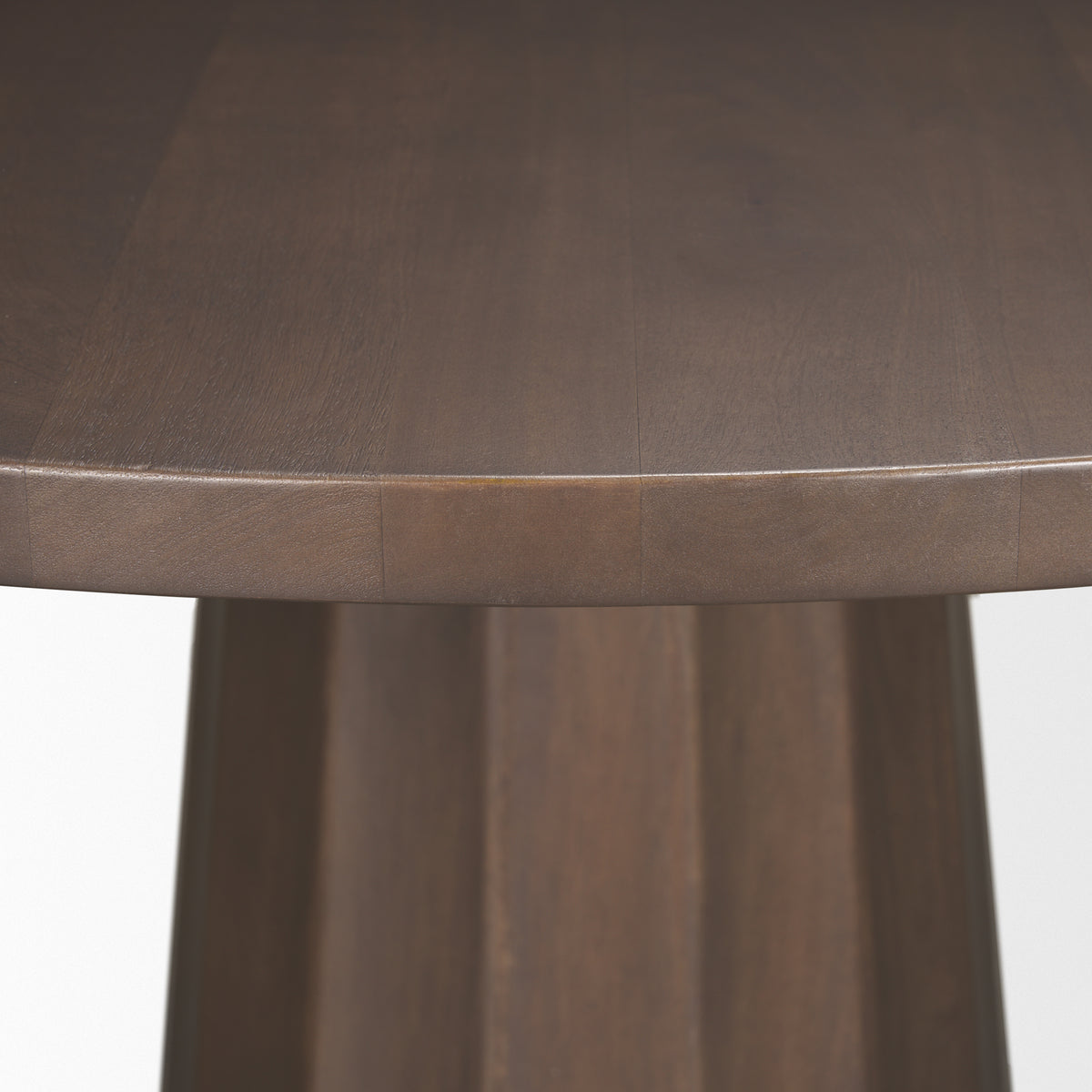 Swanson 60" Dark Brown Wood Round Pedestal Dining Table | BeBoldFurniture