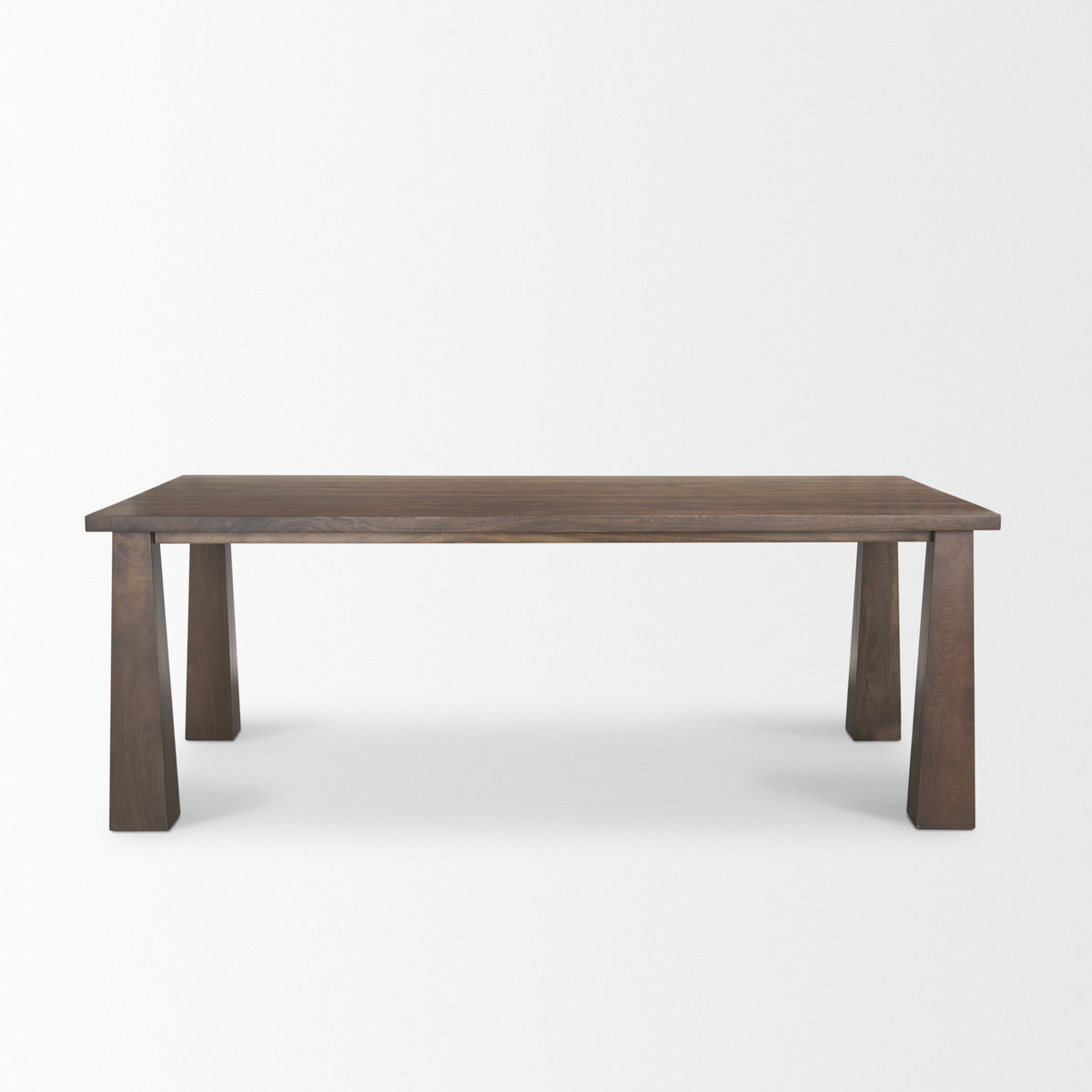 Wolcott Rectangular Dark Brown Solid Wood Dining Table | BeBoldFurniture