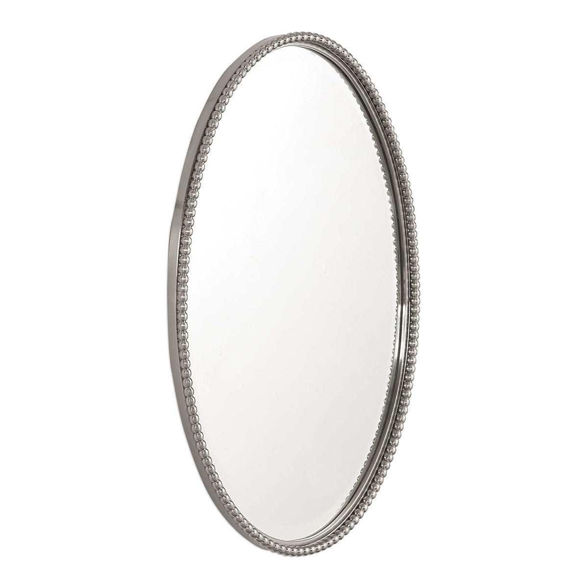 Sherise Oval Mirror Nickel | BeBoldFurniture