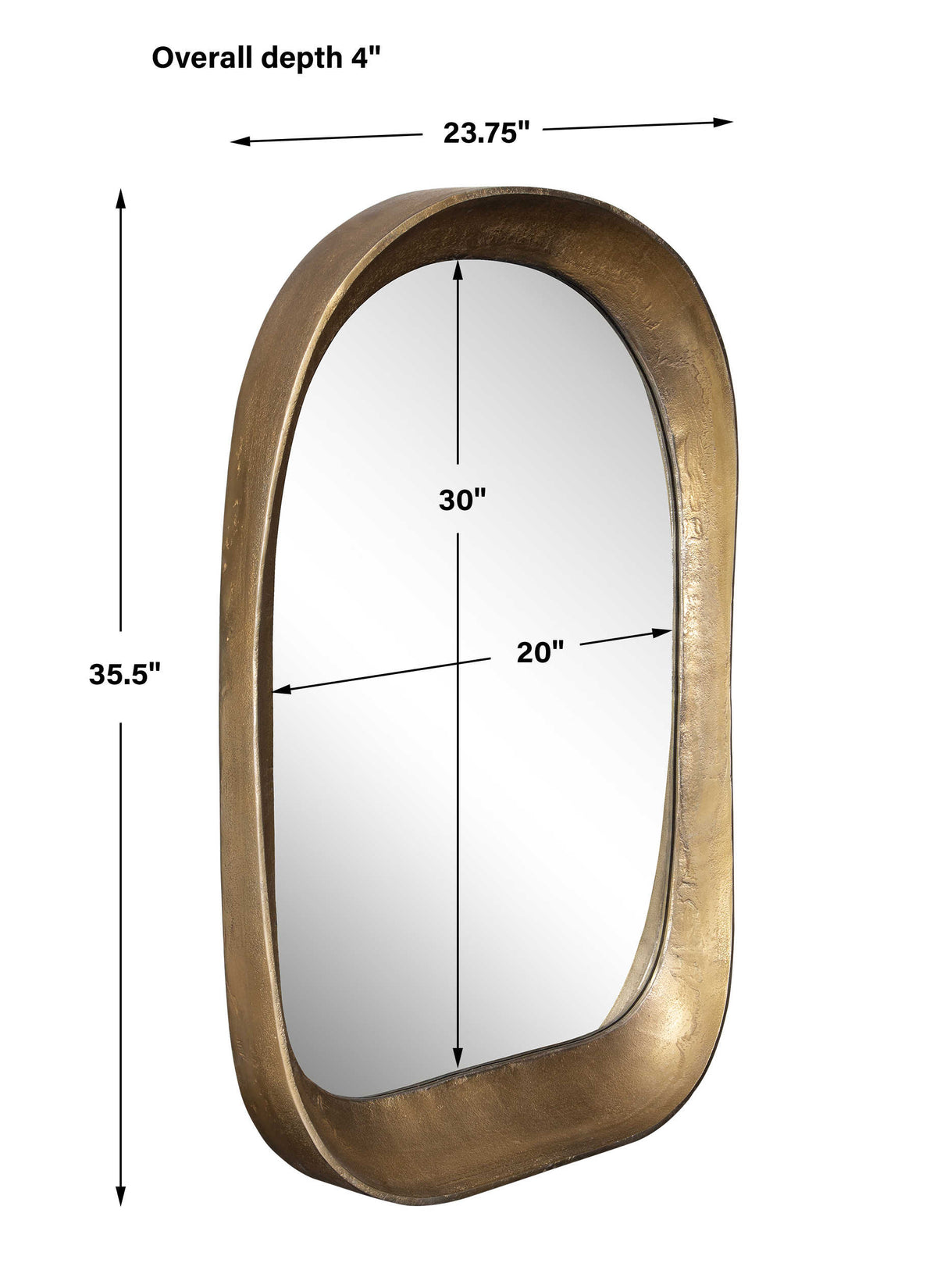 Bradano Arch Mirror Brass | BeBoldFurniture