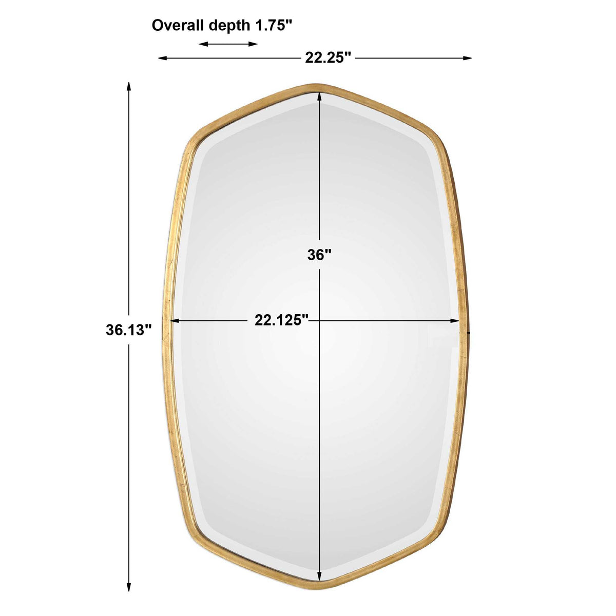 Duronia Mirror Gold | BeBoldFurniture