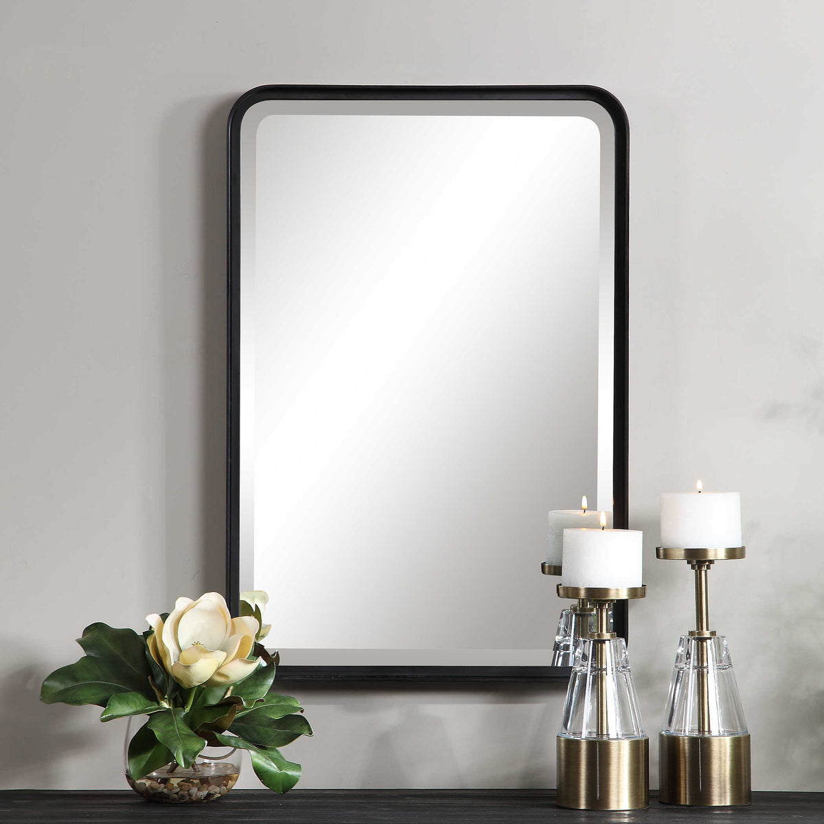 Crofton Vanity Mirror Black | BeBoldFurniture