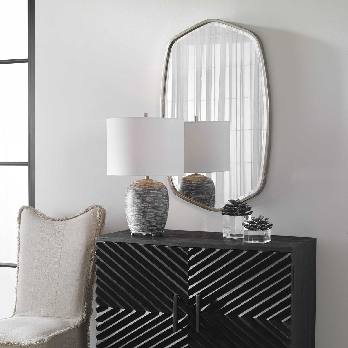 Duronia Mirror Silver | BeBoldFurniture