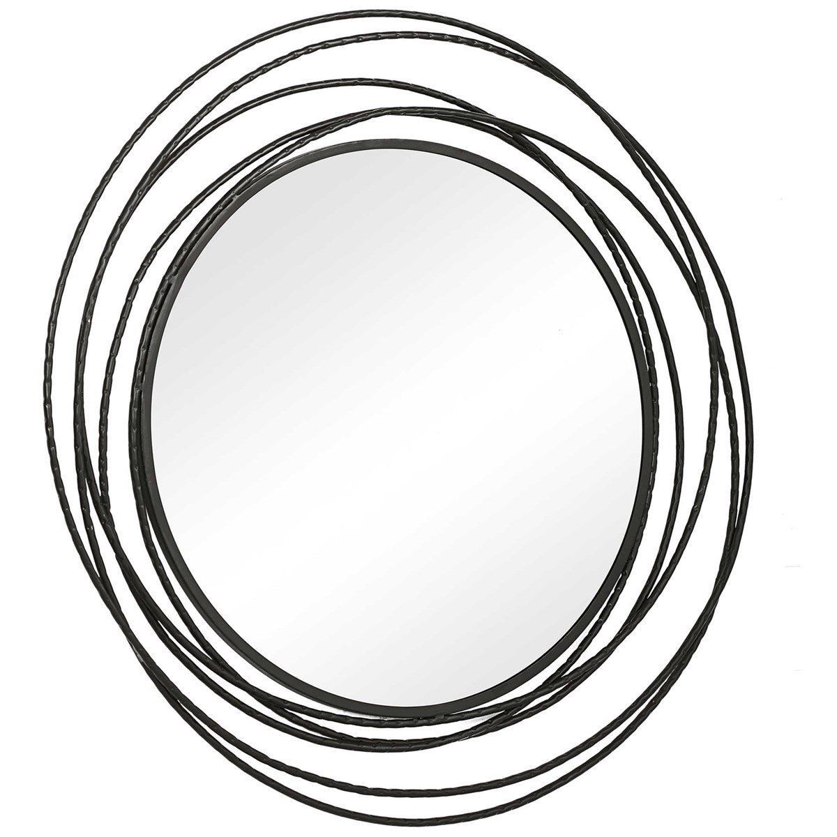 Whirlwind Round Mirror Black | BeBoldFurniture