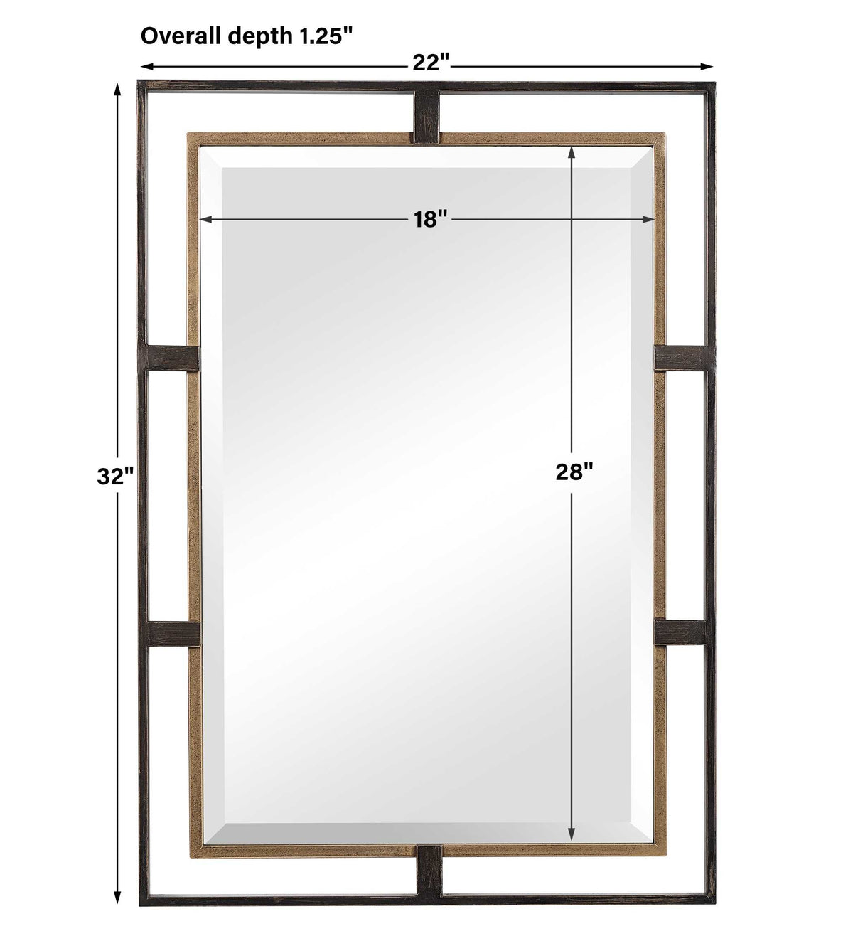 Carrizo Rectangle Mirror | BeBoldFurniture