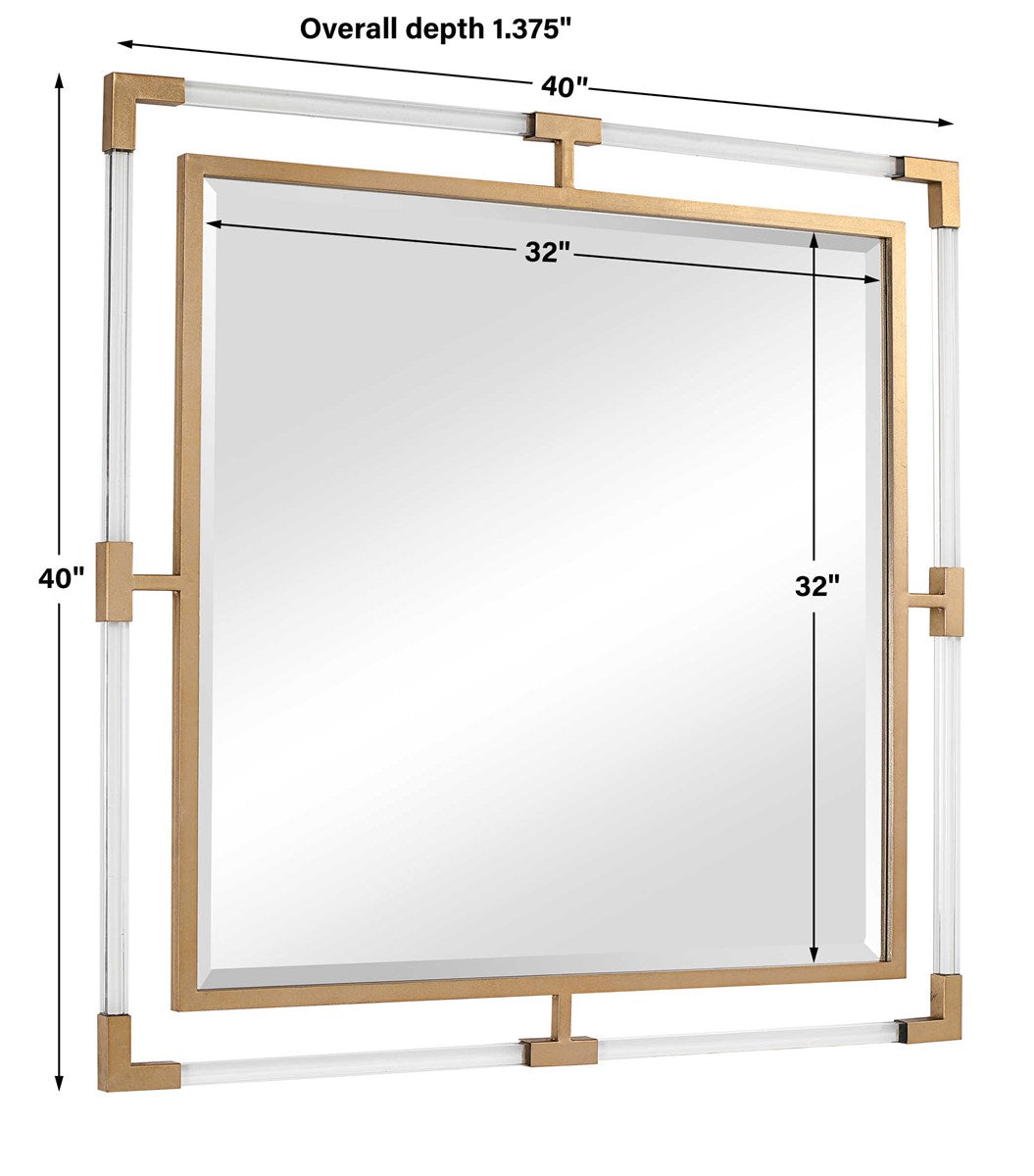 Balkan Square Mirror Gold | BeBoldFurniture