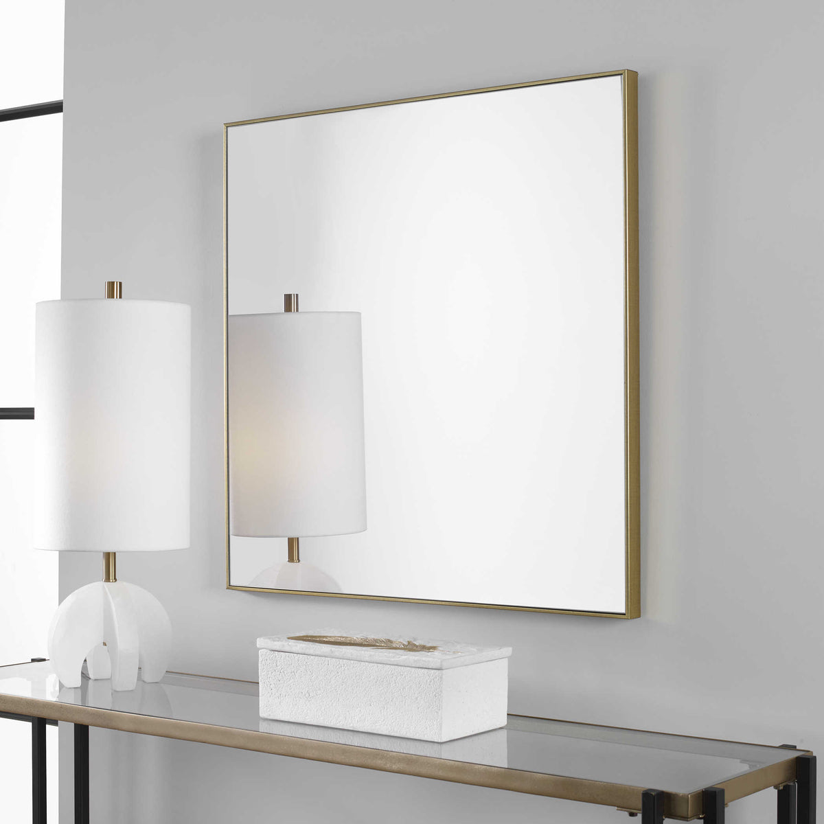 Alexo Square Mirror Gold | BeBoldFurniture