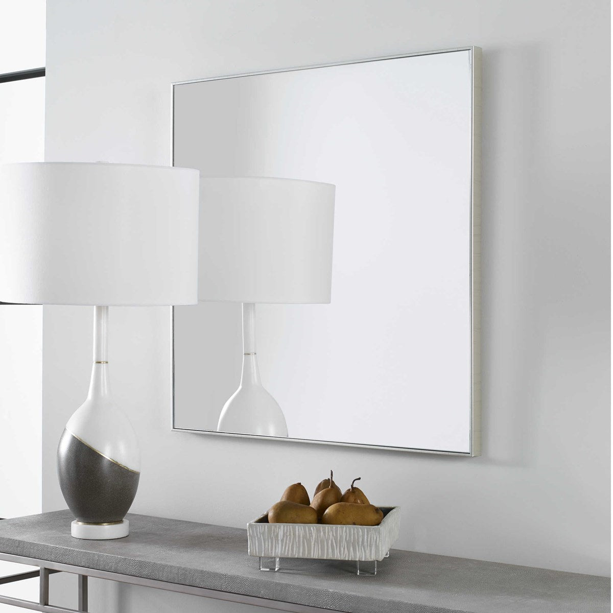 Alexo Square Mirror Silver | BeBoldFurniture