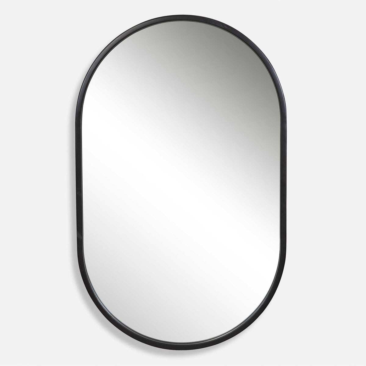 Varina Oval Mirror Black | BeBoldFurniture