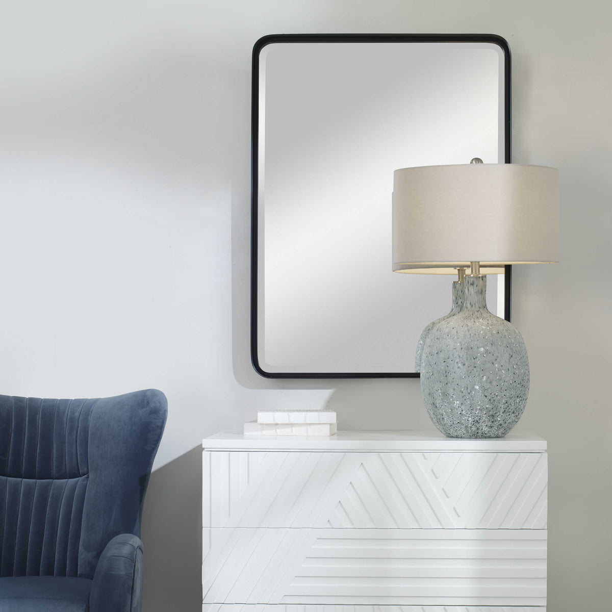 Crofton Large Mirror Black | BeBoldFurniture