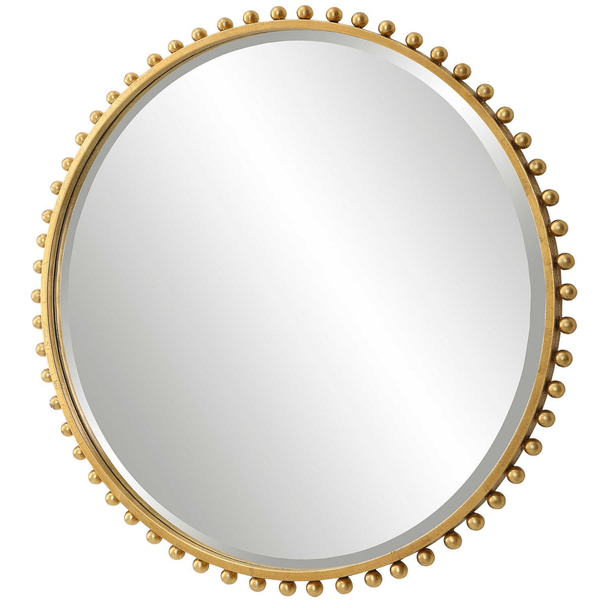 Taza Round Mirror Gold | BeBoldFurniture