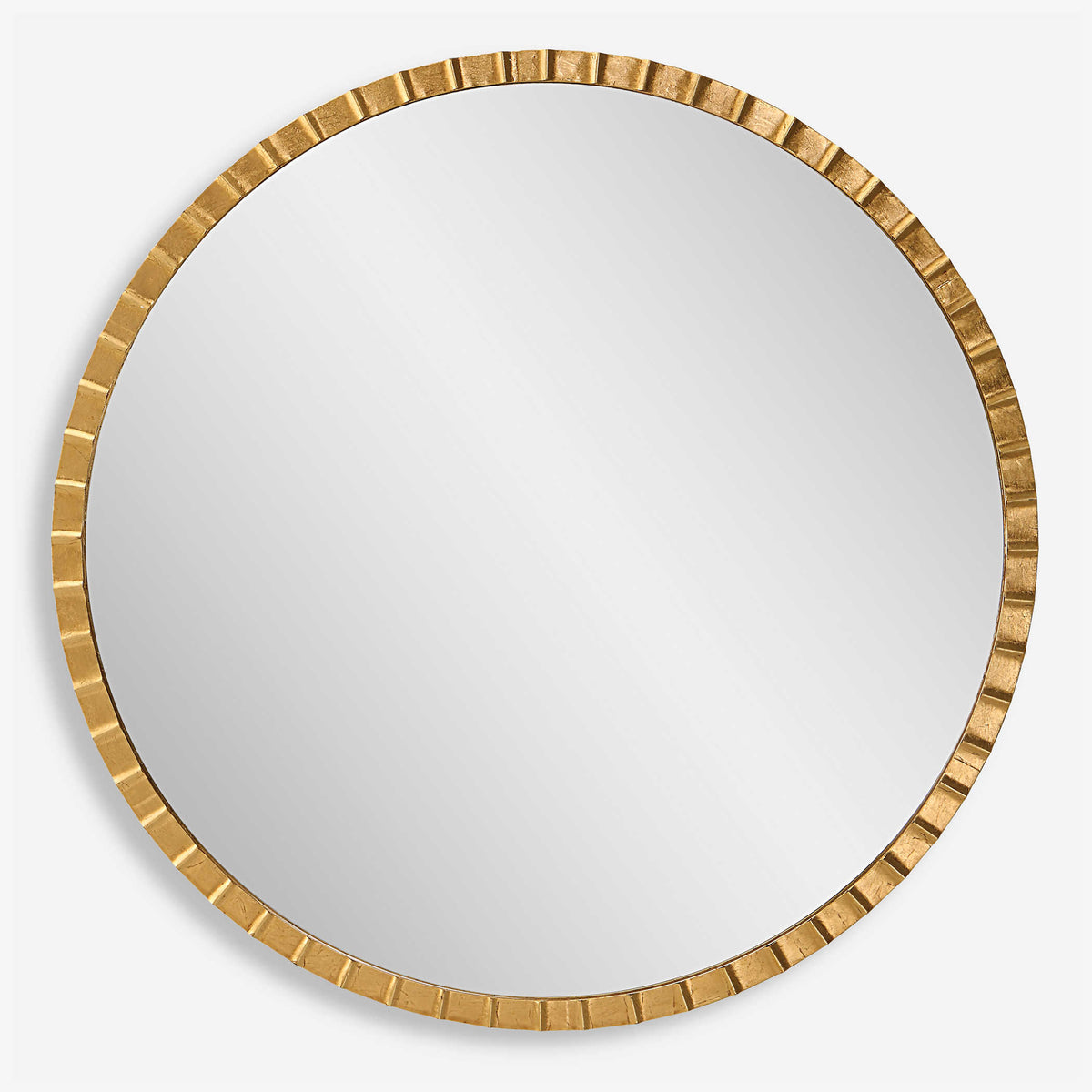 Dandridge Round Mirror Gold | BeBoldFurniture