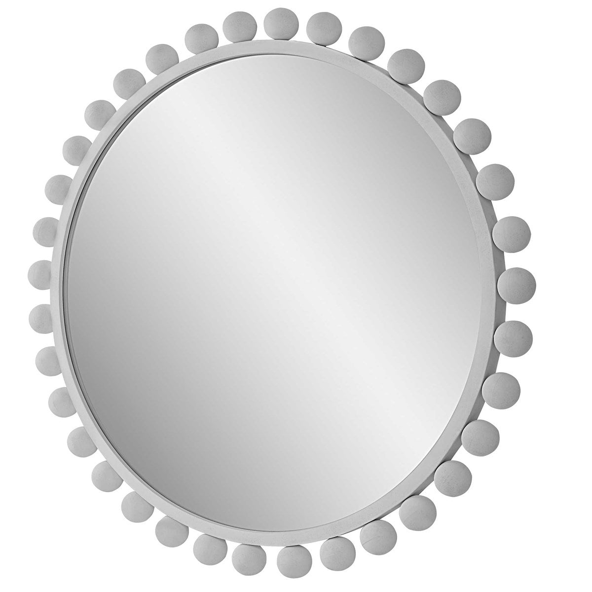 Cyra Round Mirror White | BeBoldFurniture