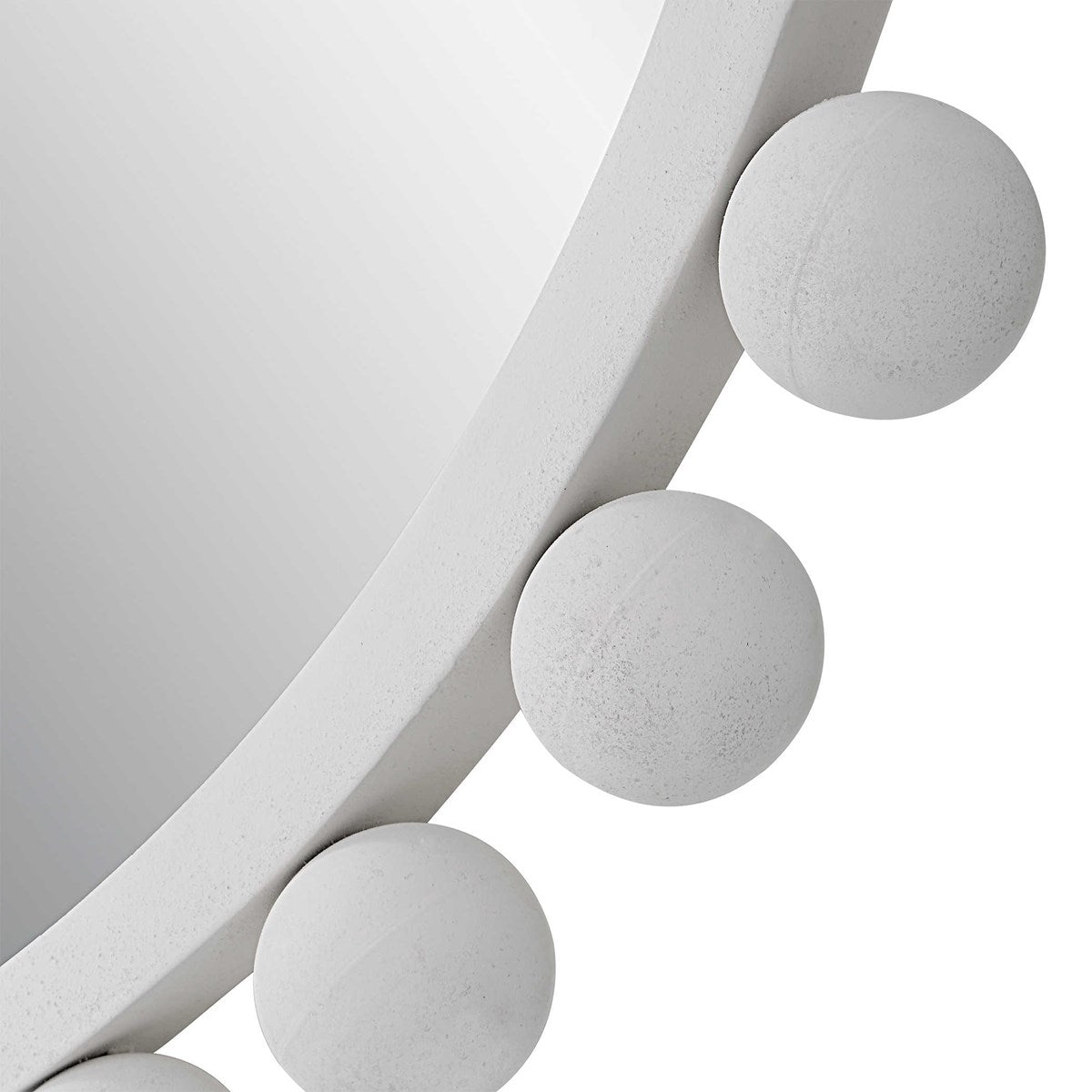 Cyra Round Mirror White | BeBoldFurniture