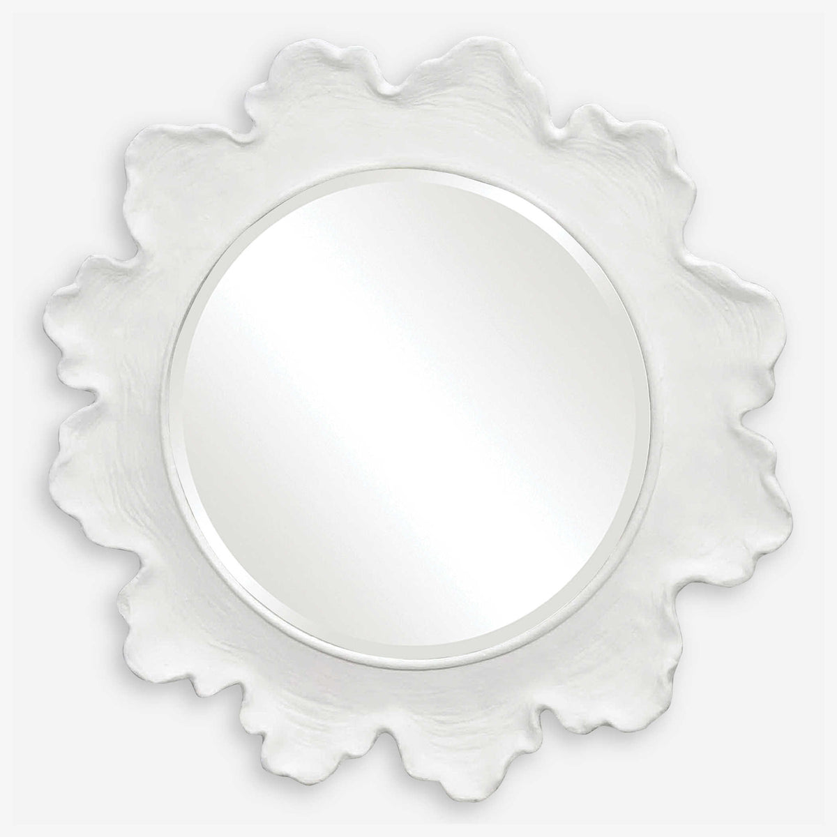 Sea Coral Round Mirror White | BeBoldFurniture