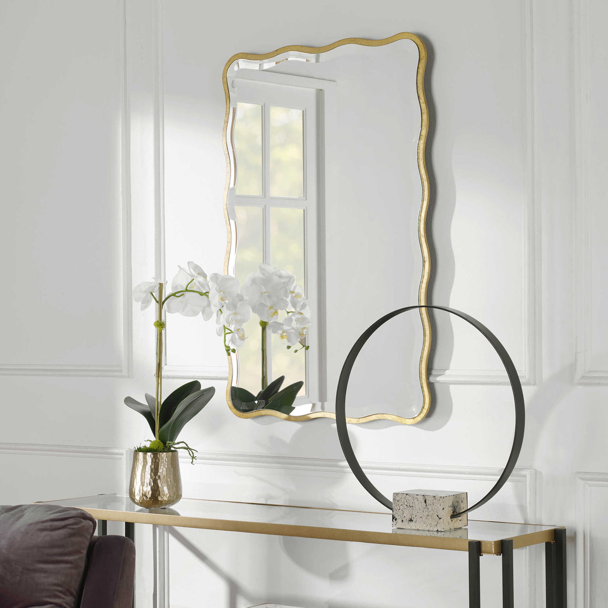 Aneta Mirror Gold | BeBoldFurniture