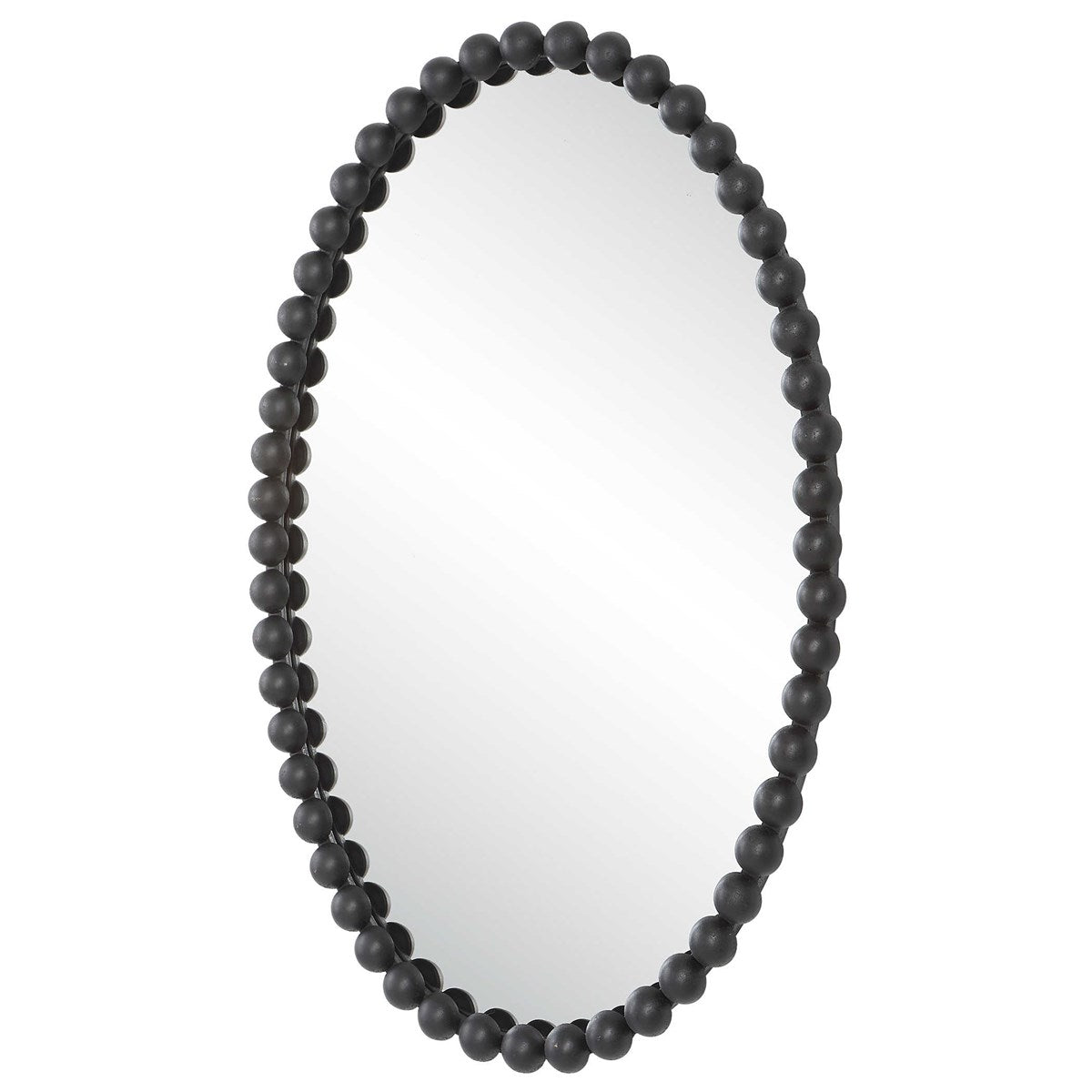 Serna Oval Mirror Black | BeBoldFurniture