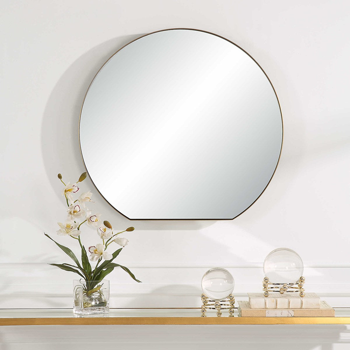 Cabell Small Mirror Brass | BeBoldFurniture