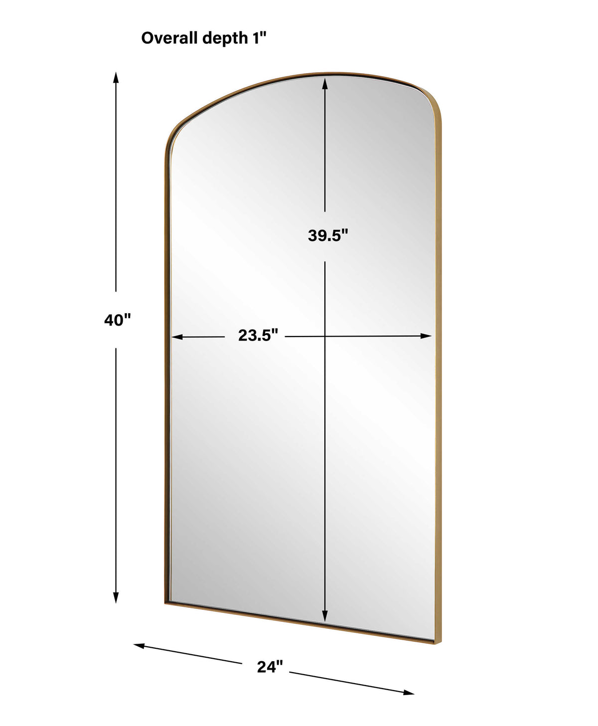 Tordera Arch Mirror, Brass | BeBoldFurniture