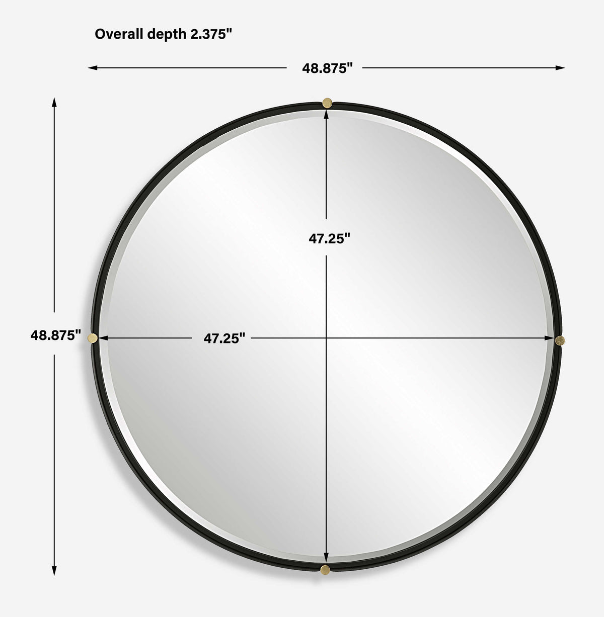 Bonded Round Mirror | BeBoldFurniture