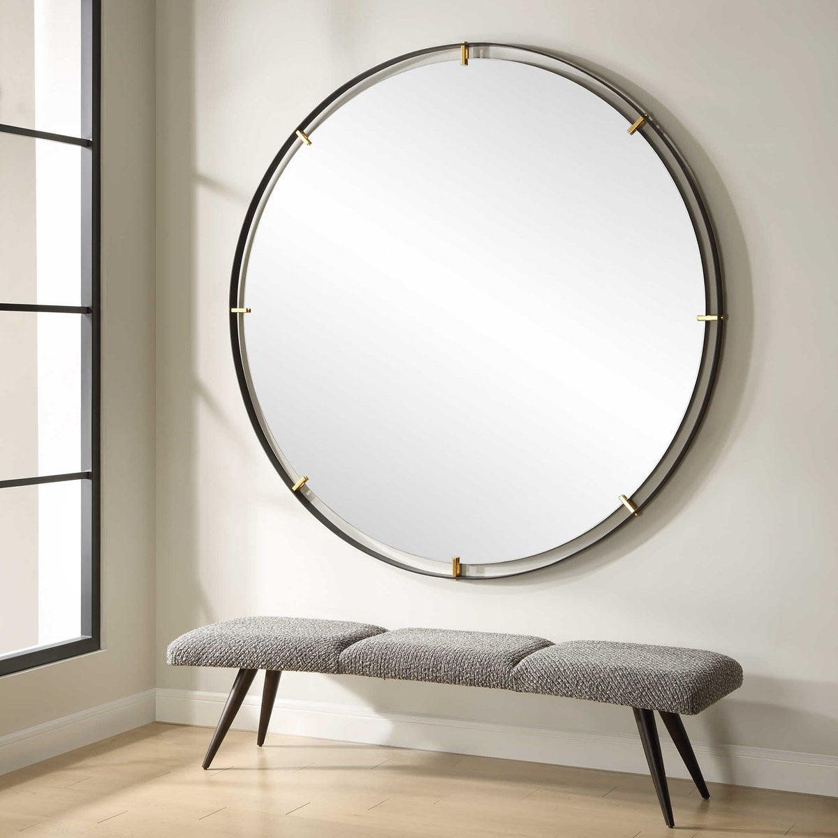 Grand Pendulum Round Mirror | BeBoldFurniture