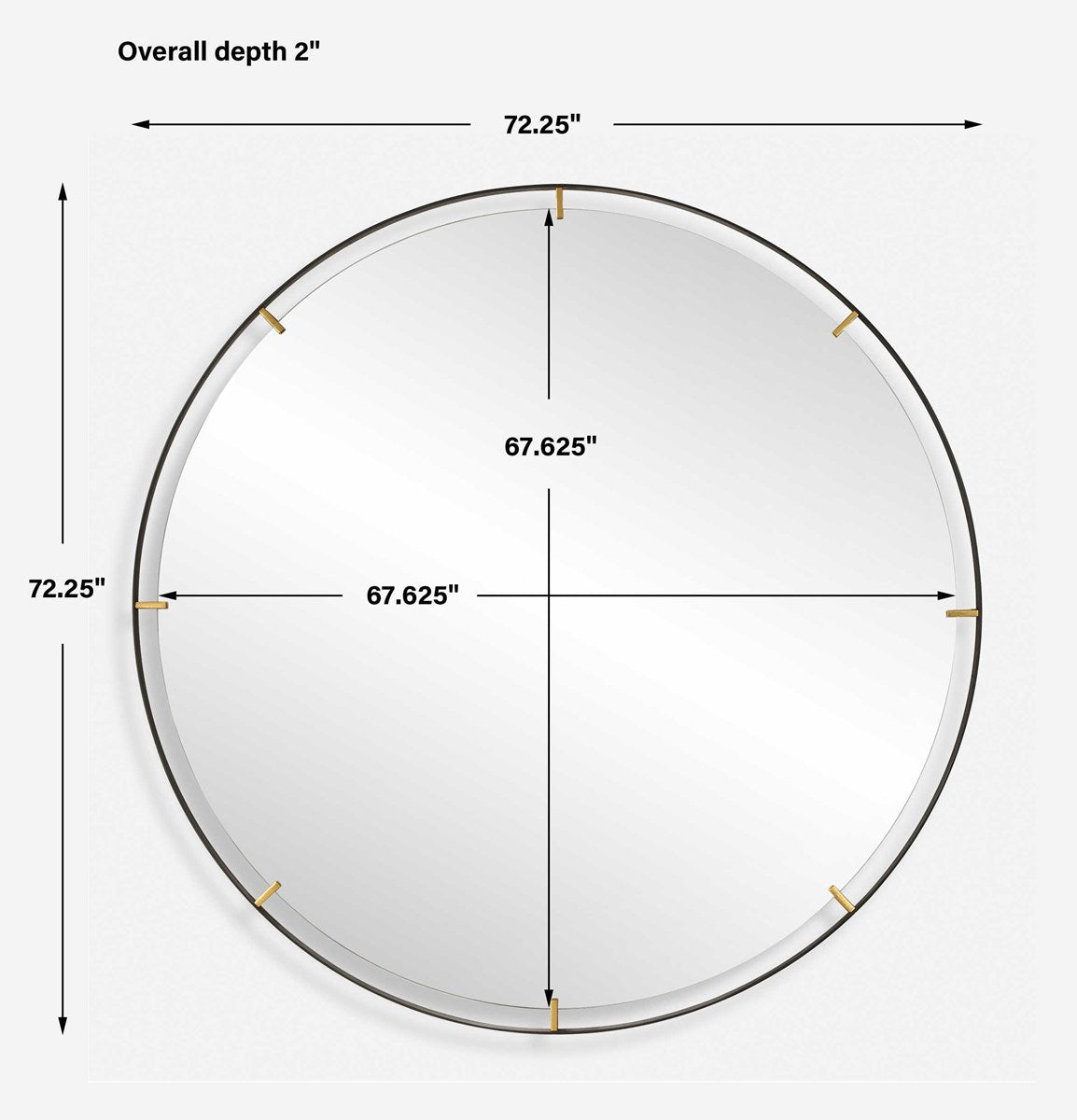 Grand Pendulum Round Mirror | BeBoldFurniture