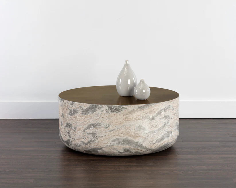 Diaz Coffee Table - Marble Look