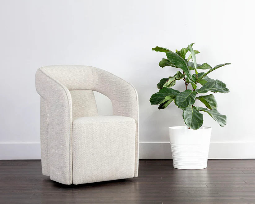 Buy Kendrick Wheeled Dining Armchair in Houston | Dining Room | BeBoldFurniture