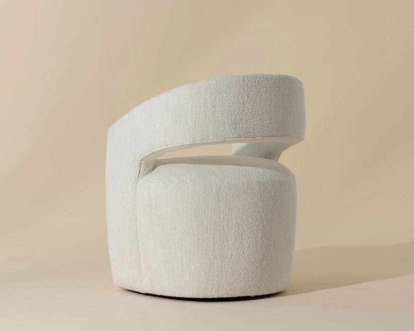 Lloret Wheeled Dining Armchair Merino Pearl