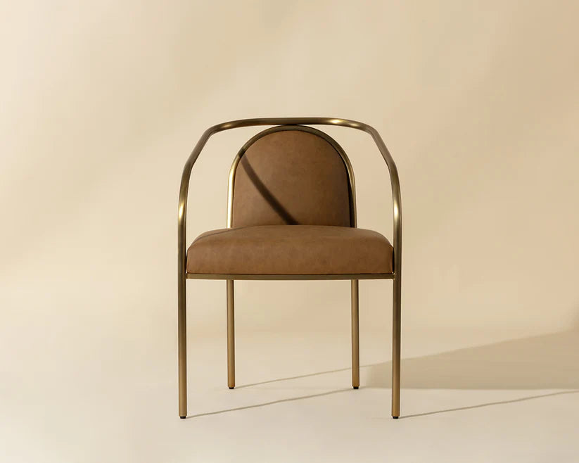 Cicero Dining Armchair Milliken Cognac