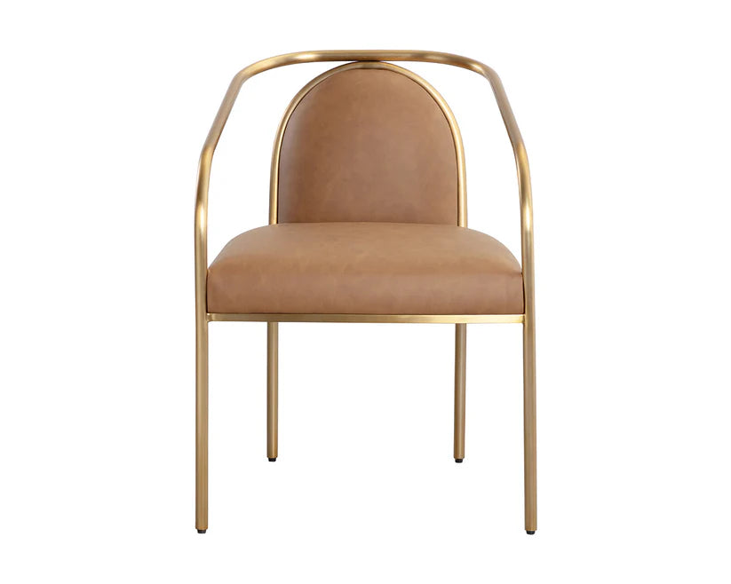 Cicero Dining Armchair Milliken Cognac