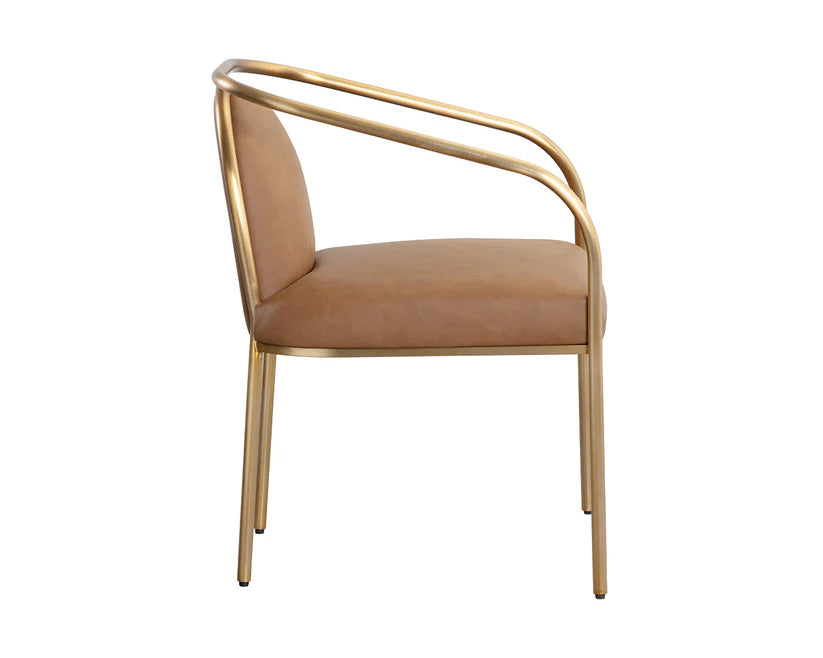 Cicero Dining Armchair Milliken Cognac