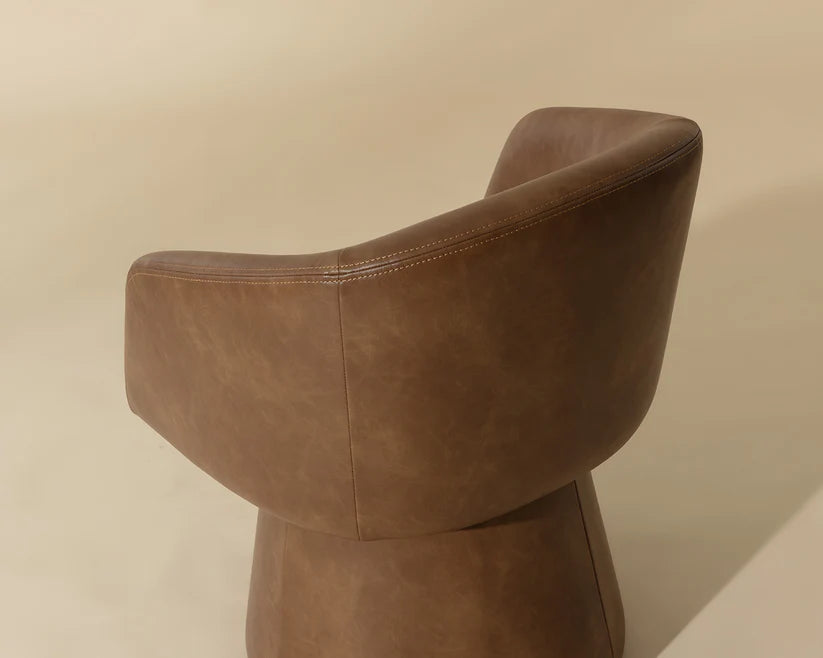 Etta Swivel Dining Armchair Copley Cognac