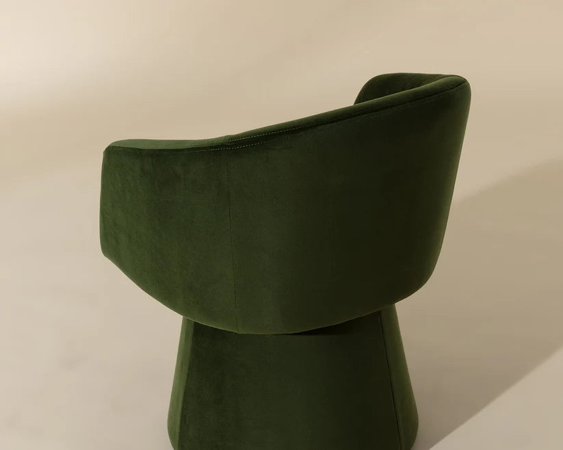 Etta Swivel Dining Armchair Moss Green