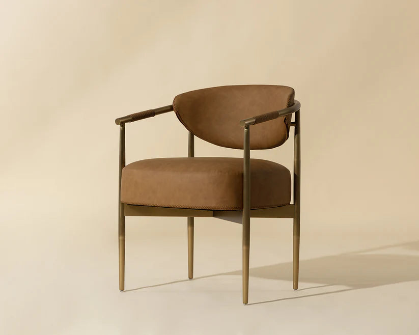 Heloise Dining Armchair Milliken Cognac