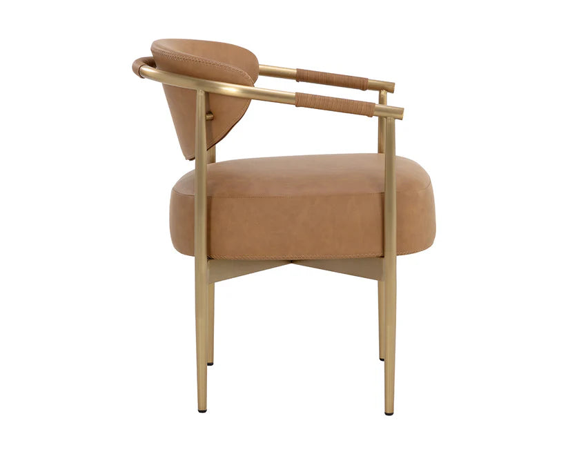 Heloise Dining Armchair Milliken Cognac