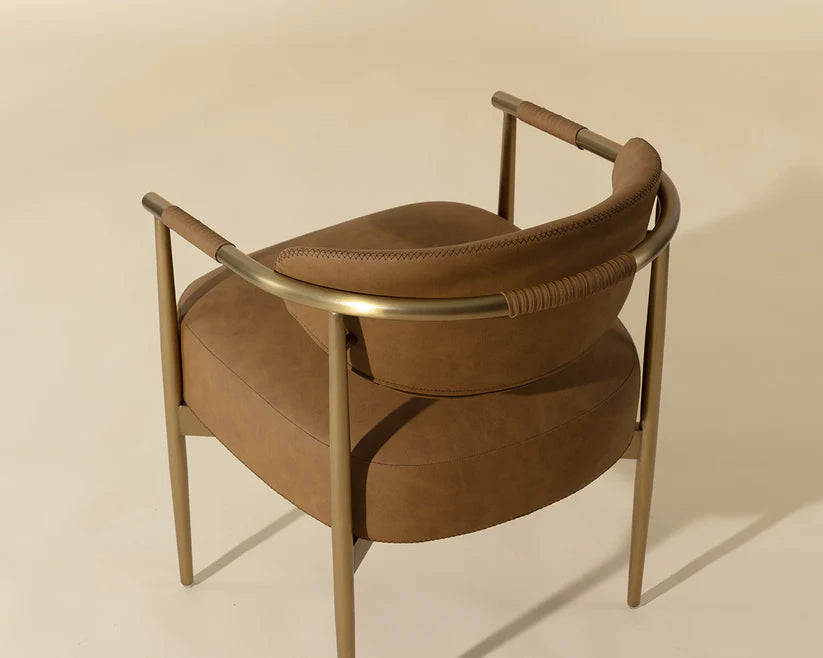 Heloise Dining Armchair Milliken Cognac