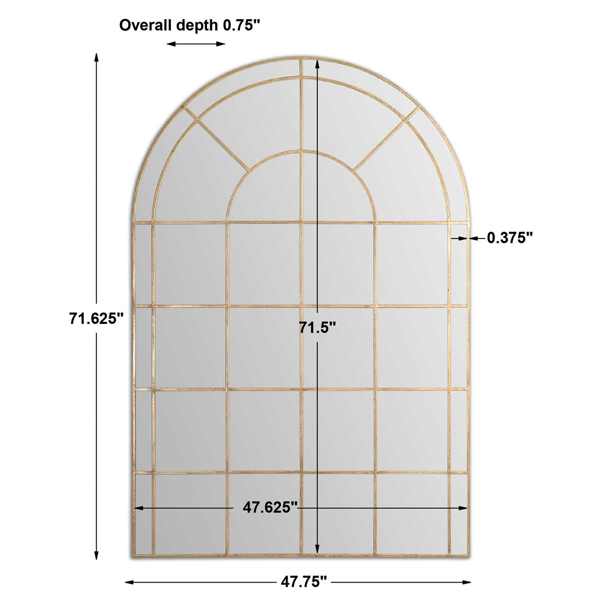 Grantola Arch Mirror Gold | BeBoldFurniture