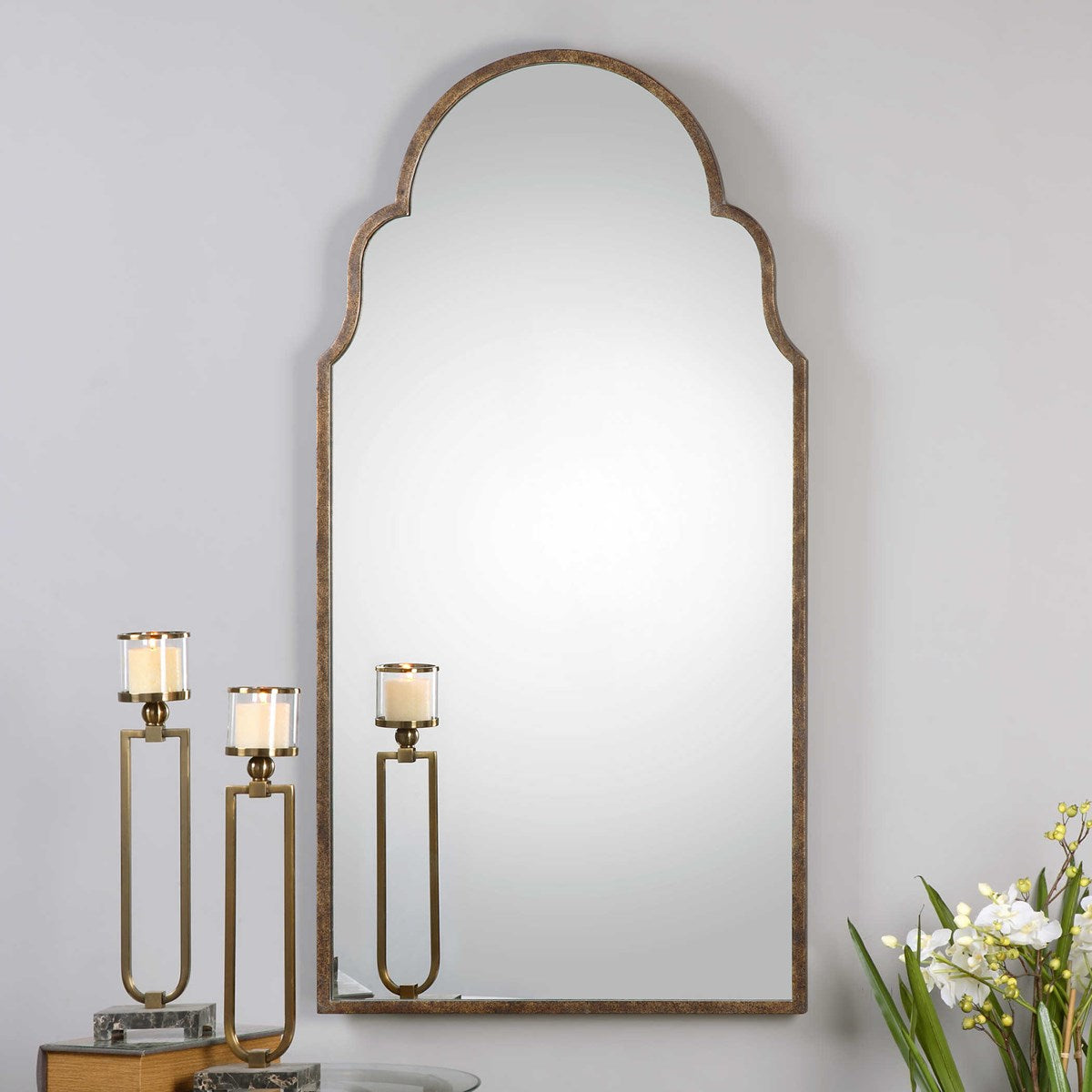 Brayden Tall Arch Mirror Bronze | BeBoldFurniture