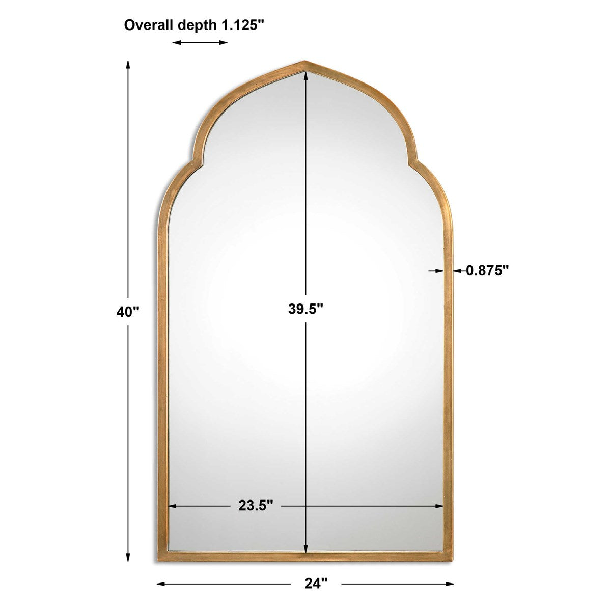 Kenitra Arch Mirror Gold | BeBoldFurniture