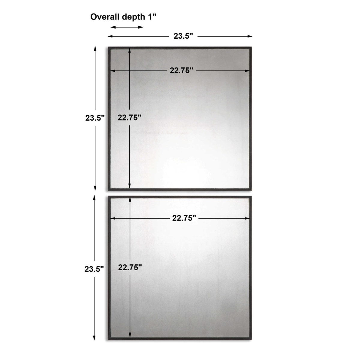 Matty Square Mirrors S/2 | BeBoldFurniture