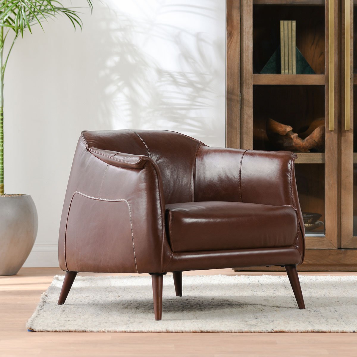 Martel Club Chair Spiced Brown | BeBoldFurniture