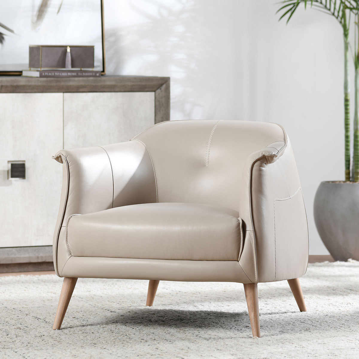 Martel Club Chair Ivory | BeBoldFurniture