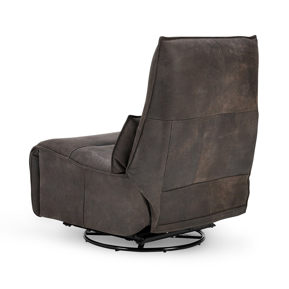 Paige Power Recliner Swivel Accent Chair Rustic Brown | BeBoldFurniture
