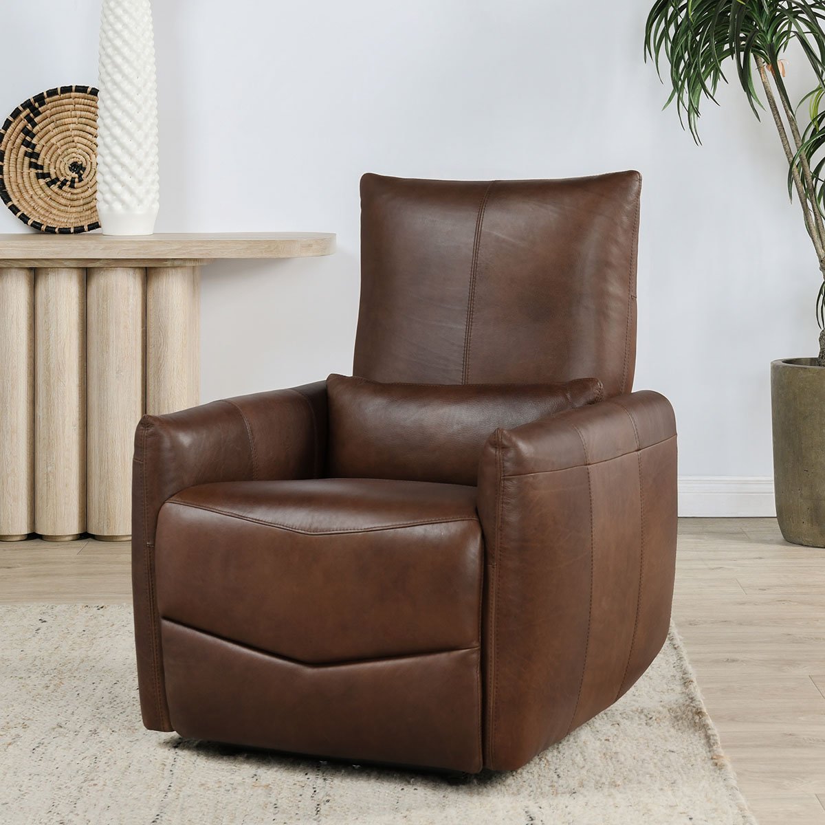 Thaya Power Recliner Chair Antique Brown | BeBoldFurniture